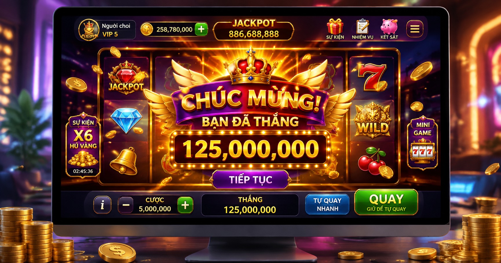 Nổ hũ tr&uacute;ng thưởng - Cơ hội hấp dẫn từ m&aacute;y quay số trực tuyến - image 1